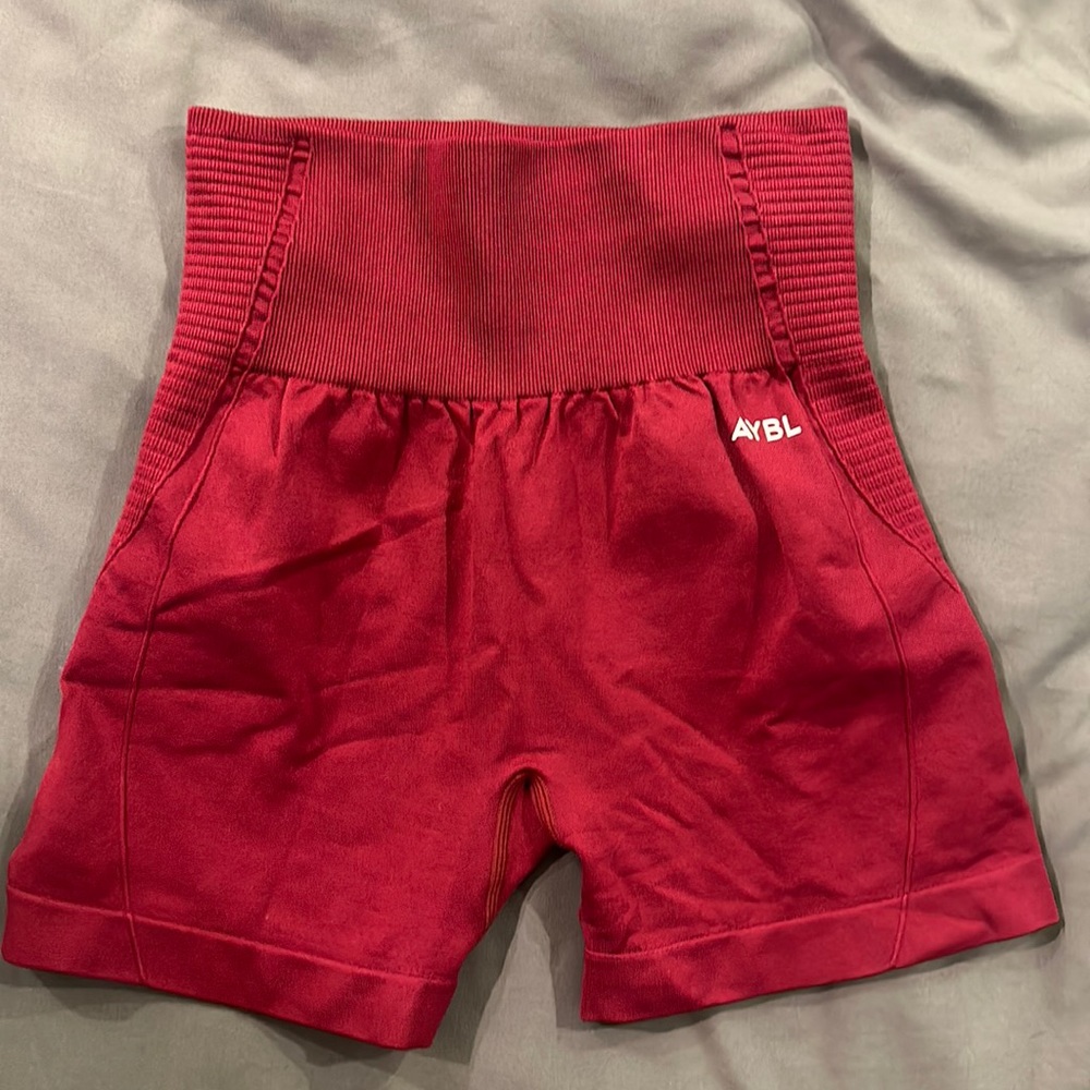Unworn Aybl shorts on color wine red